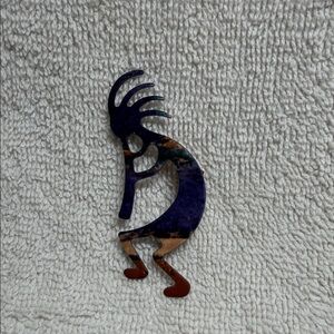 Colorful Kokopelli Figurine Lapel Pin